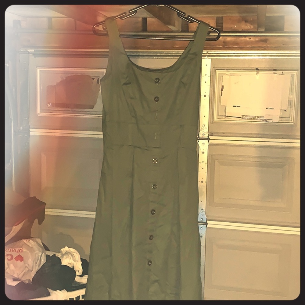 1901 Button Front Fit & Flare Midi Dress